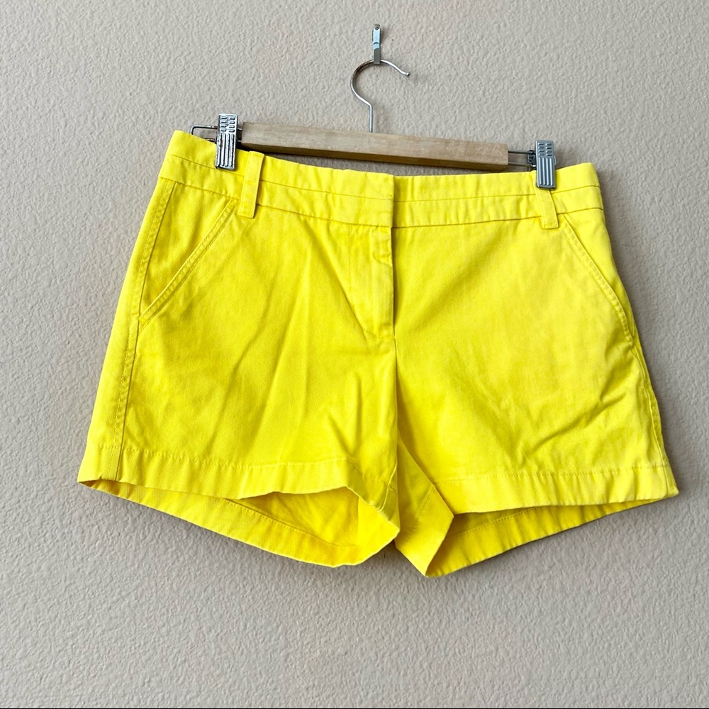 J. Crew Chino Bright Yellow Shorts Size 2